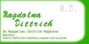 magdolna dittrich business card